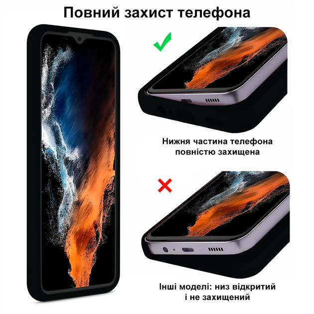 Чохол Silicone case для Xiaomi Redmi 6X (25) Black чорний - зображення 4