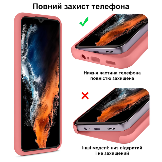 Чехол силиконовый FULL противоударный Premium для Samsung Note10Lite/A81/M60S (4) Pink Розовый - изображение 5