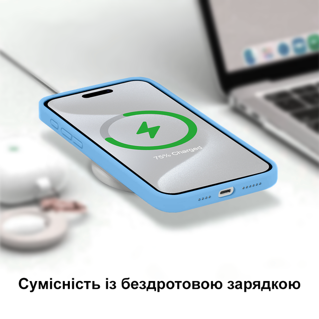 Чехол силиконовый FULL противоударный Premium для Samsung S8 (10) Azure Лазурный - изображение 8