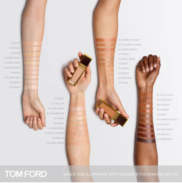 Podkład do twarzy Tom Ford Shade And Illuminate SPF50 9.5 Warm Almond 30 ml (888066089111) - obraz 4