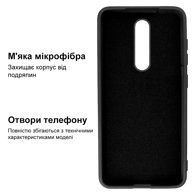 Чехол Silicone case Camera Protective для Xiaomi Mi 9T (03) черный Black - изображение 3