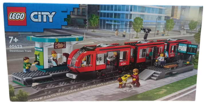 Zestaw klockow Lego City Tramwaj miejski ze stacja 811 elementow (60423) (955555908299447) - Outlet - obraz 2