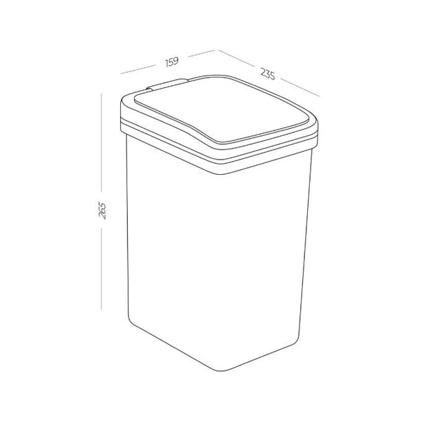 Мусорное ведро с крышкой MVM BIN-04 6L ANTHRACITE - изображение 7