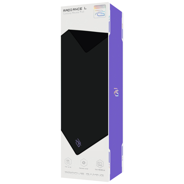 Игровая поверхность Proove Gaming Radiance L, 450х400х3 мм, игровой коврик для компьютерной мыши (Black) - изображение 6