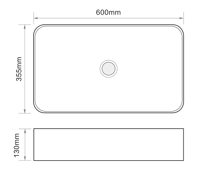 Раковина накладна Mixxus Premium QUADRO-0106 600х355х130mm (MP6523) - изображение 5
