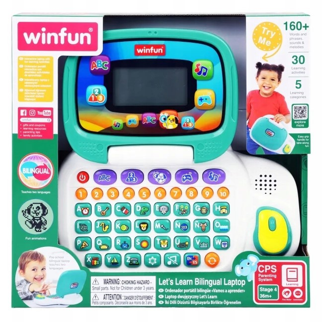 Навчальний ноутбук Smily Play Winfun двомовний (4895038553361) - зображення 1