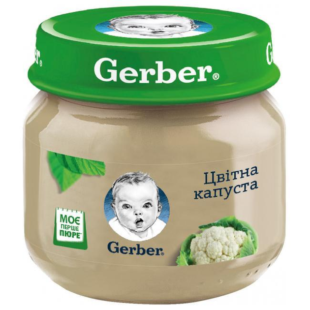 Овочеве пюре Gerber Цвітна капуста з 6 місяців 80 г (5900452078662) 