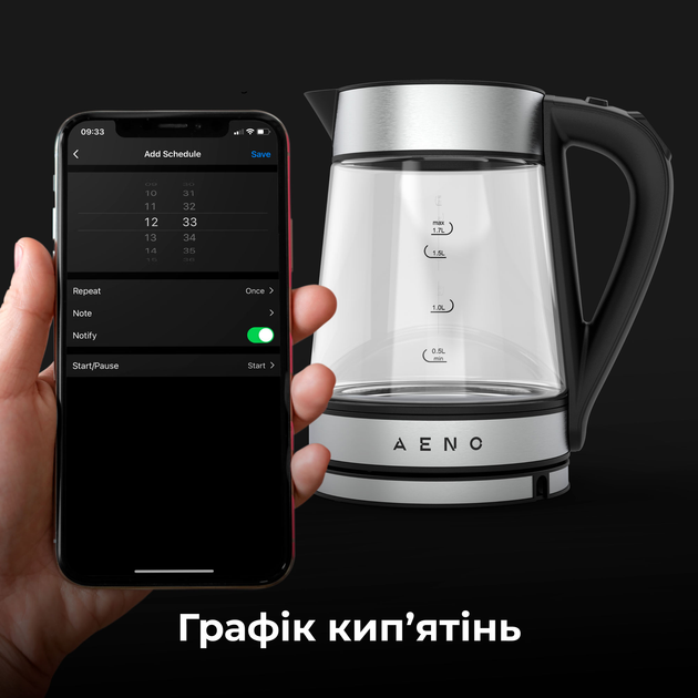 Електрочайник AENO EK1S - зображення 5