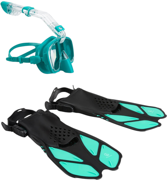 Zestaw do snorkelingu Aquastic SMFK-01LN L/XL Blue (5904823002577) - obraz 1