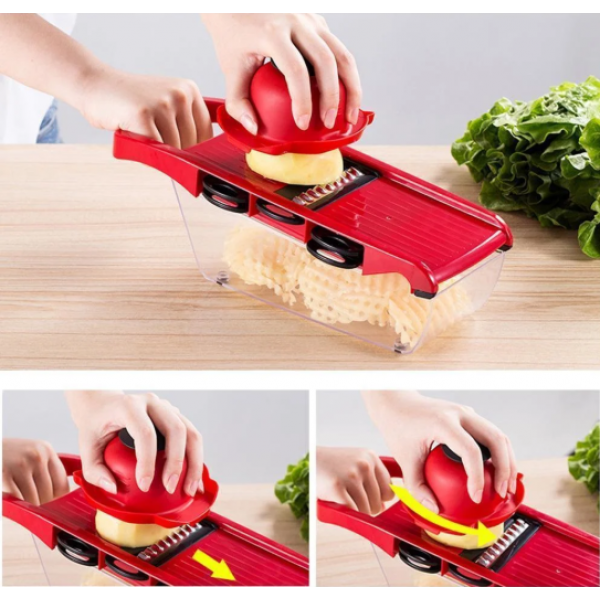 Мультислайсер-овощерезка Mandoline Slicer 6 in 1 c контейнером - изображение 4