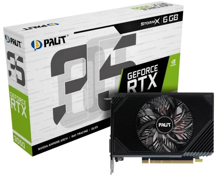 Відеокарта Palit PCI-Ex GeForce RTX 3050 StormX 6GB GDDR6 (96bit) (1470/14000) (DisplayPort, HDMI, DVI) (NE63050018JE-1072F) - зображення 7