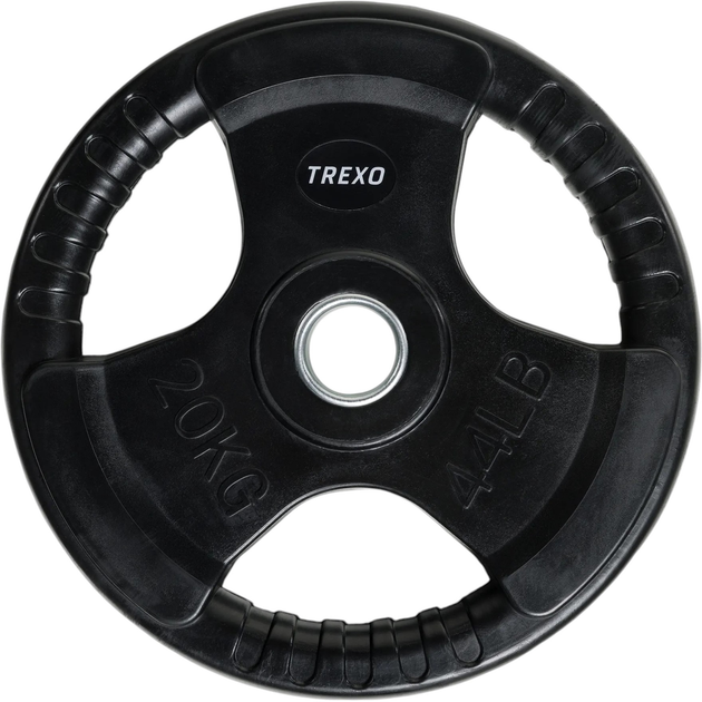 Obciążenie żeliwne Trexo ogumowane RW20 20 kg Black (5904823007312) - obraz 1