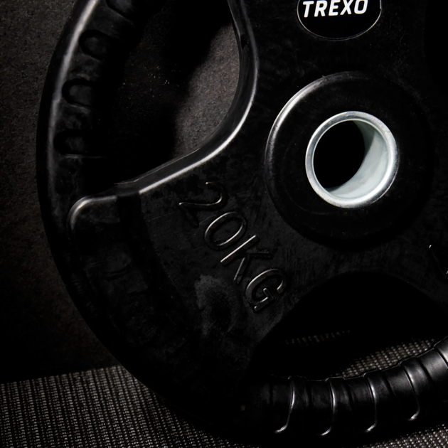 Диск чавунний Trexo прогумований RW20 20 кг Black (5904823007312) - зображення 5