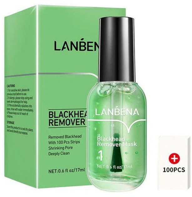 Жидкая маска Lanbena Blackhead Remover Mask NO.1 с растительными экстрактами 17 мл + 100 бумажных пластин (6970470536115) - изображение 1