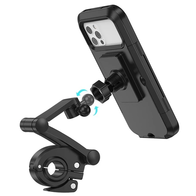 Держатель для телефона на велосипед, мопед, мотоцикл Hoco CA101 Rider 4.5-7" Black - Фото 7 Держатель для телефона на велосипед, мопед, мотоцикл Hoco CA101 Rider 4.5-7" Black - изображение 7