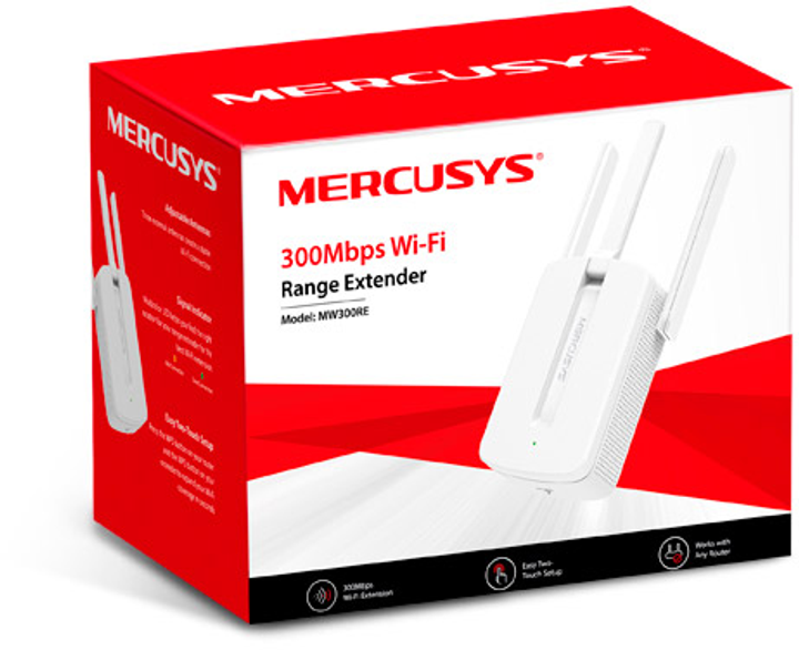 Ретранслятор Mercusys MW300RE WiFi4 / 100Мбит/с / 3 внешние антенны MU-MIMO - изображение 2