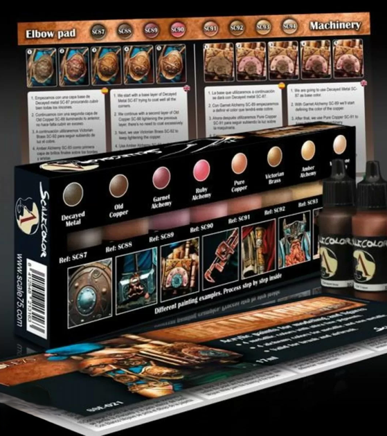 Zestaw farb akrylowych Scale75 Metal'n Alchemy Copper Paint Set 8 odcieni (8412548271545) - obraz 2