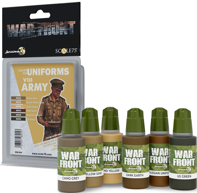 Zestaw farb akrylowych Scale75 VIII Army Paint Set 6 odcieni (7427047969153) - obraz 1