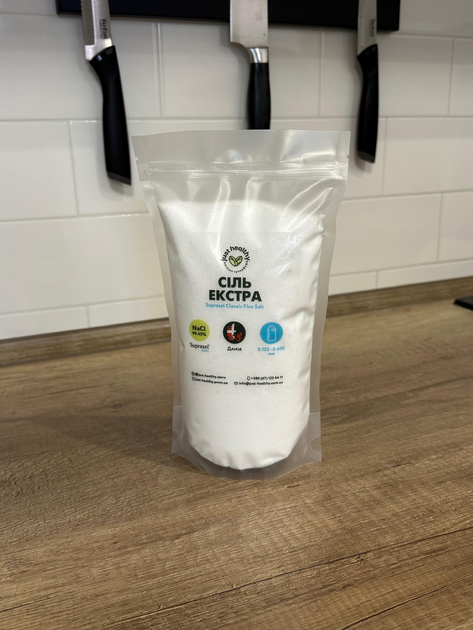 Соль пищевая Just Healthy экстра Suprasel Classic Fine кухонная, пакет (пачка) 0.25кг - изображение 2