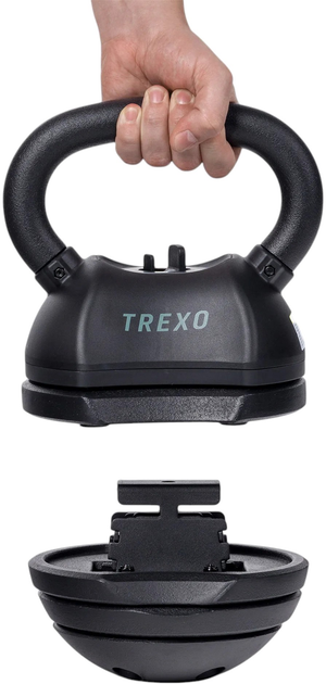 Kettlebell regulowany Trexo TRX-AKB030 14 kg (5904823990201) - obraz 3
