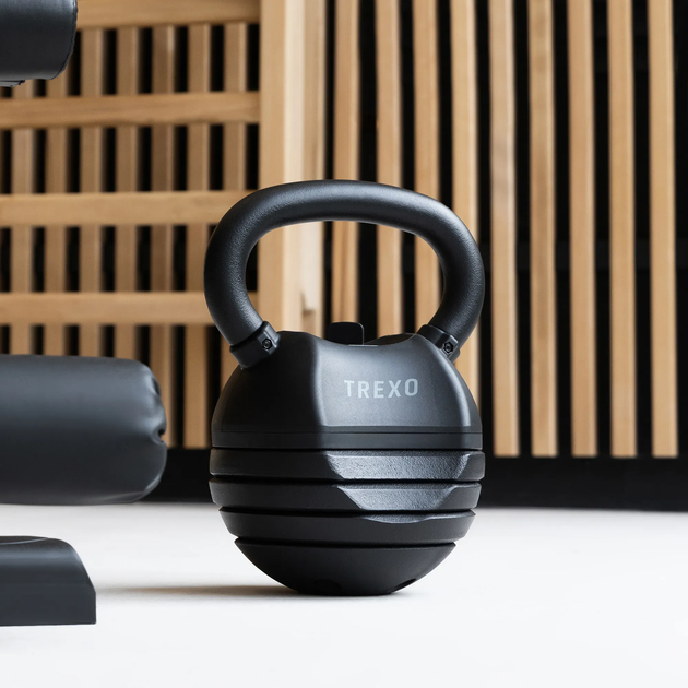 Kettlebell regulowany Trexo TRX-AKB030 14 kg (5904823990201) - obraz 6