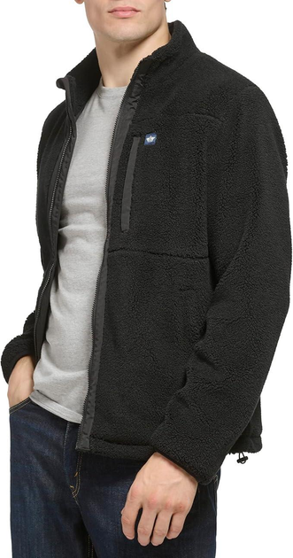 Зимова куртка-шерпа Dockers by Levi's Zip Front Sherpa Fleece Jacket Color: Black 2XL - изображение 2