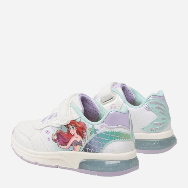 Buty sportowe dziecięce dla dziewczynki świecące LED Geox J358VA011BC-C0817 26 Białe (8056206089648) - obraz 3