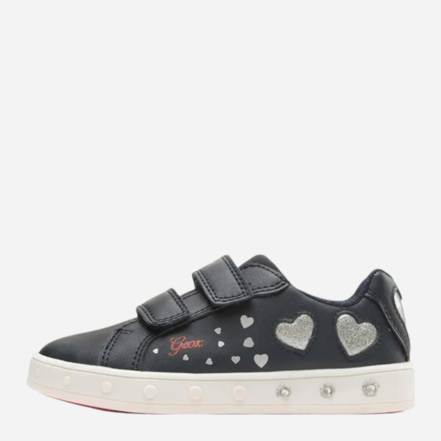 Sneakersy dziecięce dla dziewczynki świecące LED Geox J358WA054AS-C0673 33 Granatowe (8056206090071) - obraz 3