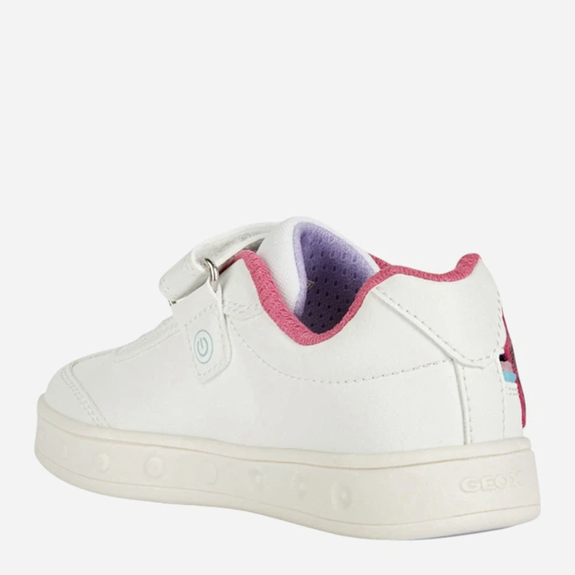 Sneakersy młodzieżowe dziewczęce świecące LED Geox J358WB0BCAT-C0653 35 Białe (8056206090330) - obraz 3