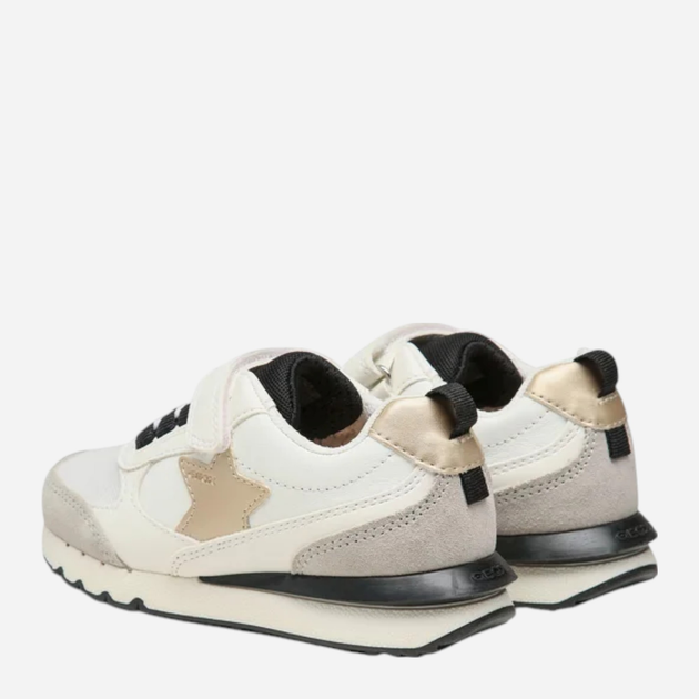 Buty sportowe młodzieżowe dziewczęce na rzepy Geox J35GZA08514-C0404 37 Biały/Czarny (8056206078826) - obraz 3