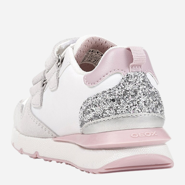 Buty sportowe młodzieżowe dziewczęce na rzepy Geox J35GZD022FU-C0680 35 Białe (8056206079564) - obraz 4