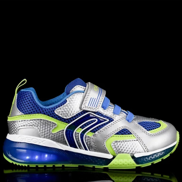 Buty sportowe chłopięce świecące LED Geox J16FEA05014-C0574 33 Srebrne (8056206060517) - obraz 4