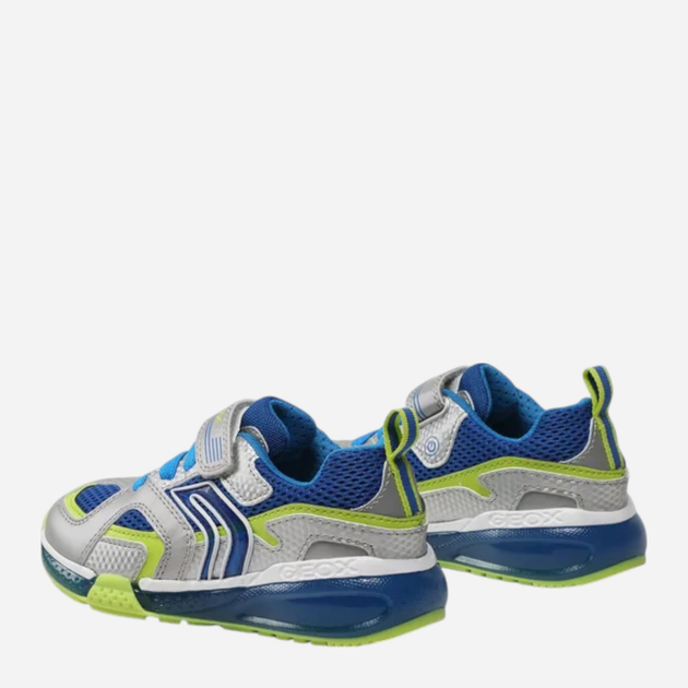 Buty sportowe młodzieżowe chłopięce świecące LED Geox J16FEA05014-C0574 35 Srebrne (8056206060531) - obraz 5