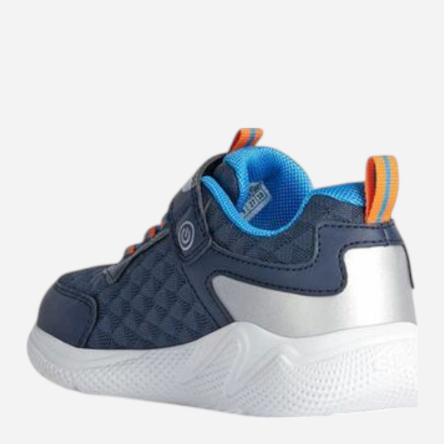 Buty sportowe chłopięce świecące LED Geox J25GBB014CE-C0673 29 Niebieskie ze srebrzestym i brązowym (8056206062153) - obraz 3