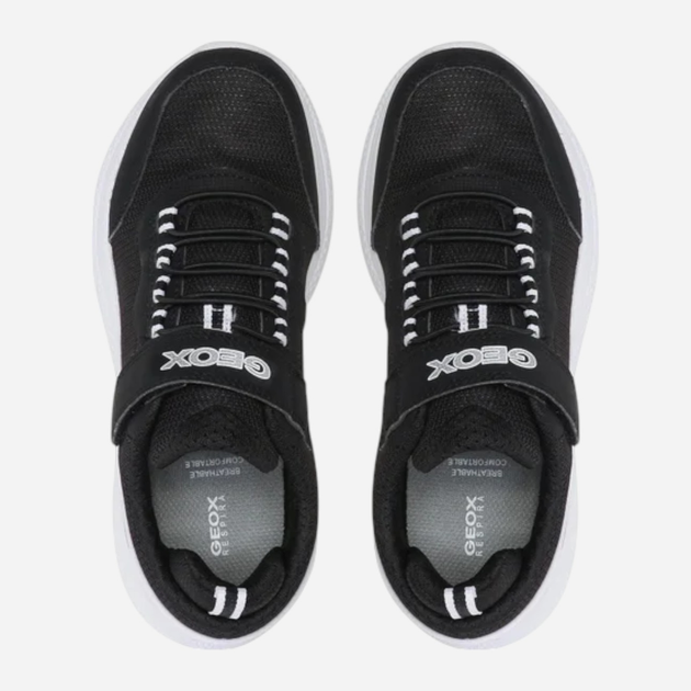 Buty sportowe chłopięce z białą podeszwą Geox J25GBE07TCE-C0127 30 Czarne (8056206062429) - obraz 5