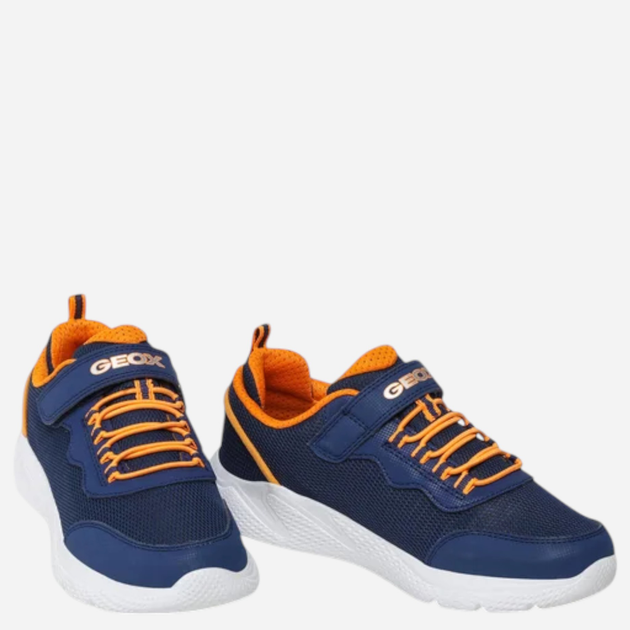 Buty sportowe młodzieżowe chłopięce z białą podeszwą Geox J25GBE07TCE-C0659 35 Granatowe (8050036543233) - obraz 3