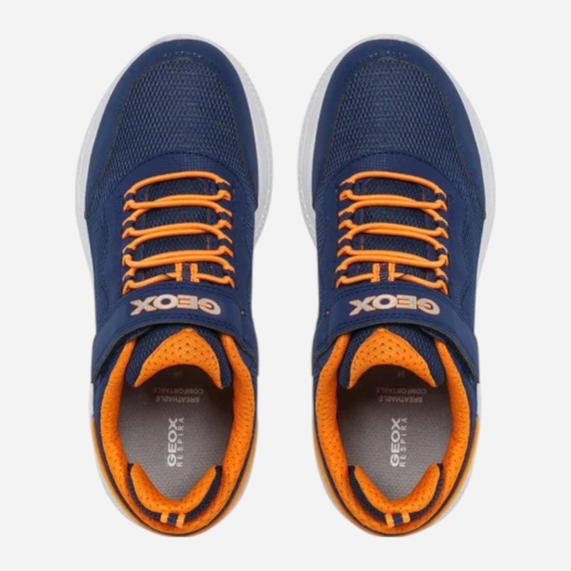 Buty sportowe młodzieżowe chłopięce z białą podeszwą Geox J25GBE07TCE-C0659 35 Granatowe (8050036543233) - obraz 5