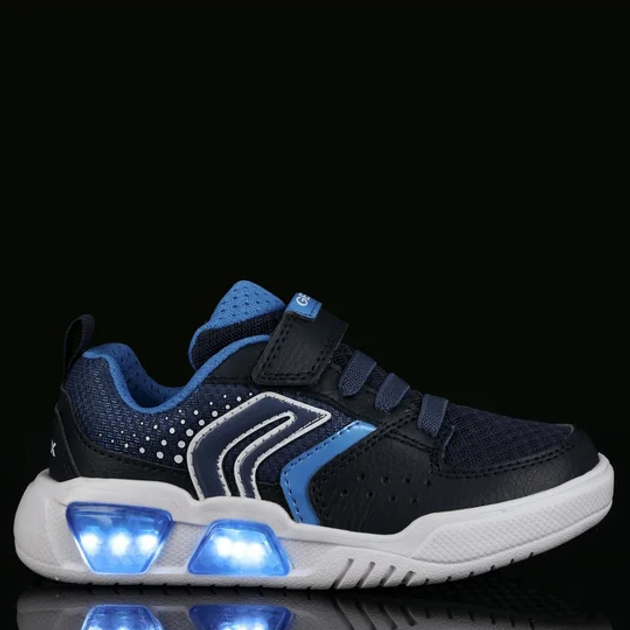 Sneakersy chłopięce świecące LED Geox J35GVA011FE-C0693 31 Granatowe (8056206077331) - obraz 4
