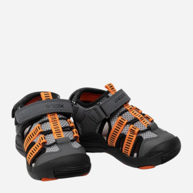 Sandały chłopięce Geox J15E1A014CE-C0036 35 Ciemnoszare (8050036481498) - obraz 3