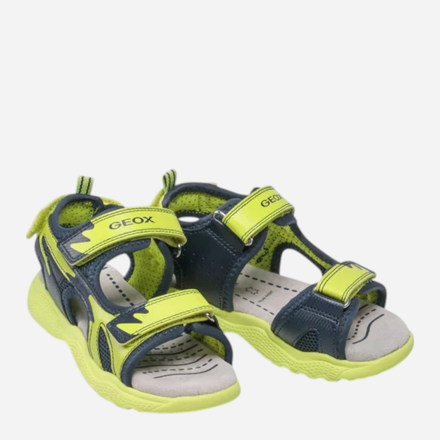 Дитячі сандалії для хлопчика Geox J25GPB014CE-C0749 34 Темно-сині з салатовим (8050036490667) - зображення 4