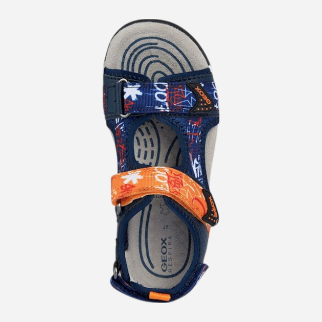 Підліткові сандалії для хлопчика Geox J350RB01454-C0820 35 Темно-сині з помаранчевим (8056206083691) - зображення 5