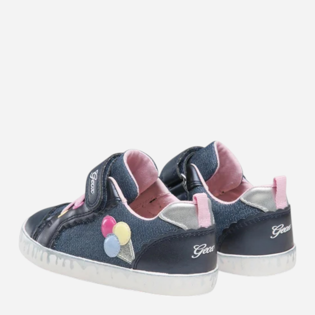 Buty sportowe dziecięce dla dziewczynki na rzepy Geox B35D5B00954-C4005 27 Niebieskie (8056206014503) - obraz 4