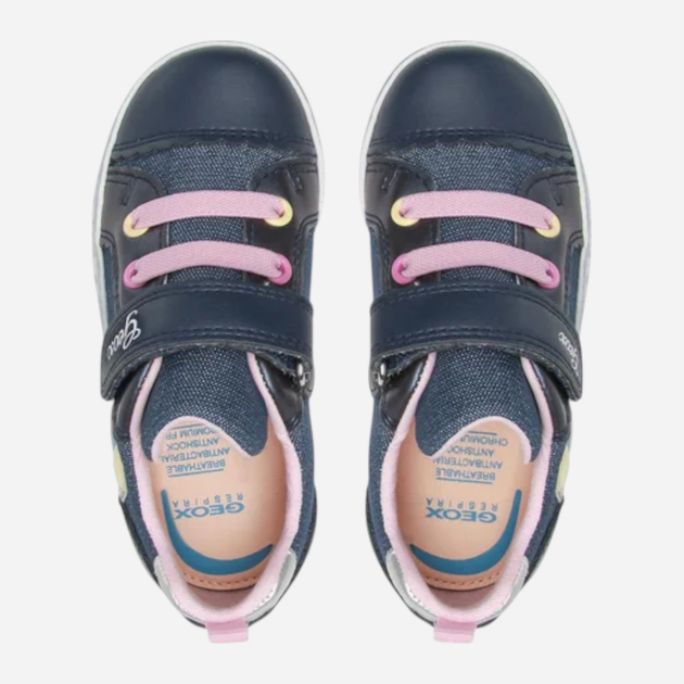 Buty sportowe dziecięce dla dziewczynki na rzepy Geox B35D5B00954-C4005 27 Niebieskie (8056206014503) - obraz 5