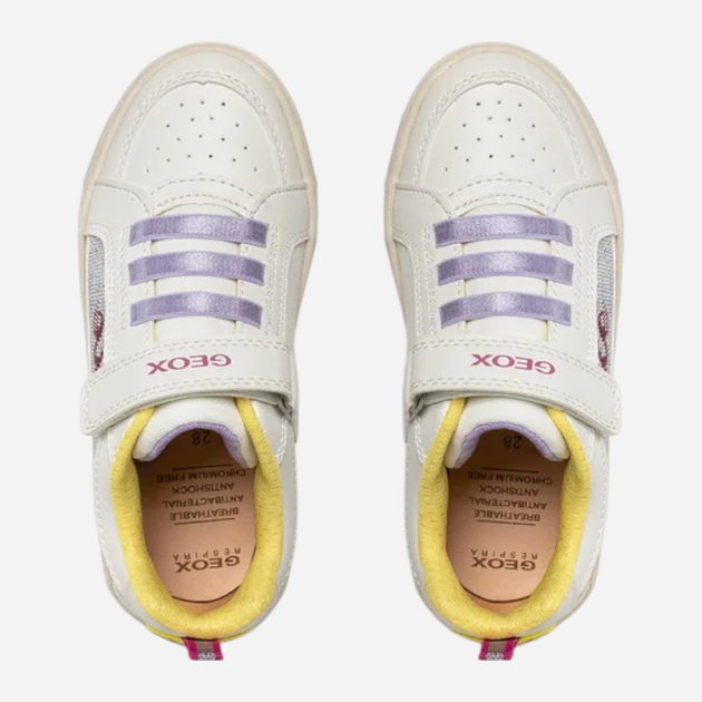 Sneakersy dziecięce dla dziewczynki na rzepy Geox J258WF0BCAT-C0653 31 Białe (8050036596666) - obraz 5