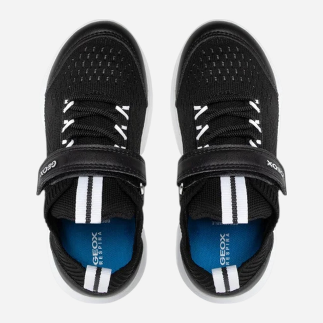 Buty sportowe chłopięce z białą podeszwą Geox J26H7C06KBC-C9999 30 Czarne (8050036849335) - obraz 4