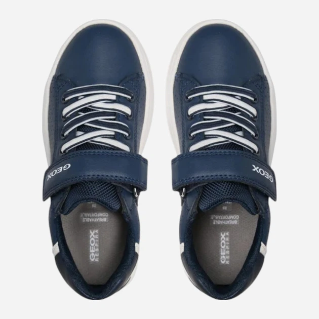 Tenisówki chłopięce na rzepy Geox J355VA054FU-C4211 33 Granatowe (8050036988911) - obraz 3