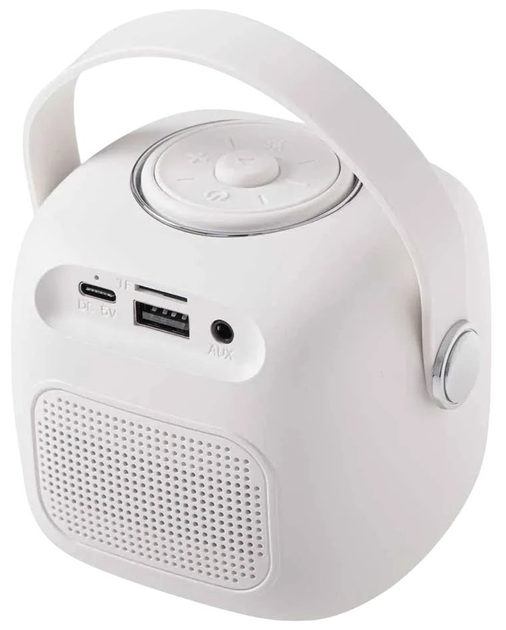 Głośnik przenośny Adler AD1199 Bluetooth/SD/USB/AUX z mikrofonem i funkcją karaoke White (5905575902382) - obraz 4