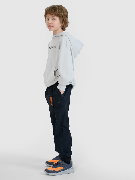 Spodnie dresowe młodzieżowe chłopięce joggery 4F 4FJWSS25TTROM1136-20S 158 cm Czarne (5905700500827) - obraz 5