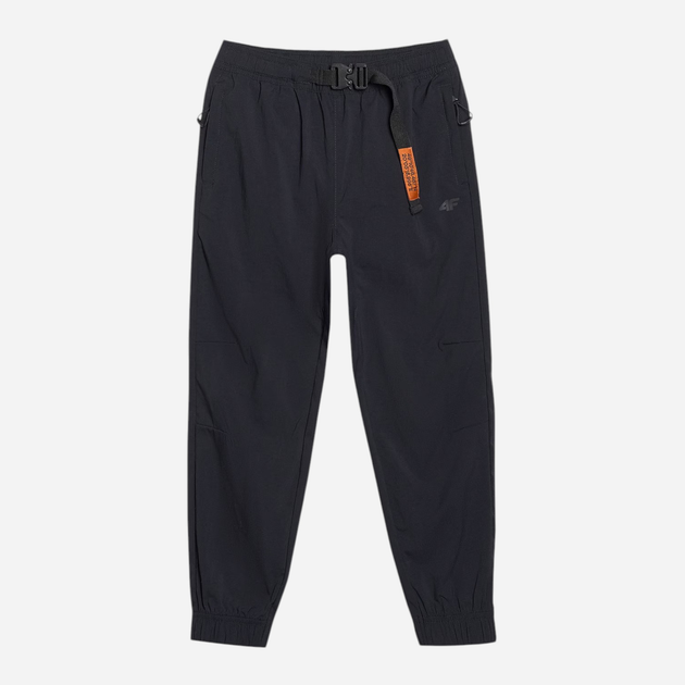 Spodnie dresowe młodzieżowe chłopięce joggery 4F 4FJWSS25TTROM1136-20S 158 cm Czarne (5905700500827) - obraz 7