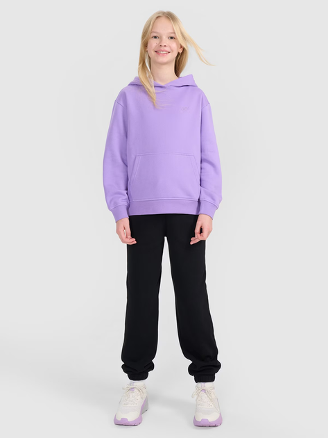 Spodnie dresowe młodzieżowe dziewczęce joggery 4F 4FJWMM00TTROF1189-20S 152 cm Czarne (5905700384625) - obraz 3